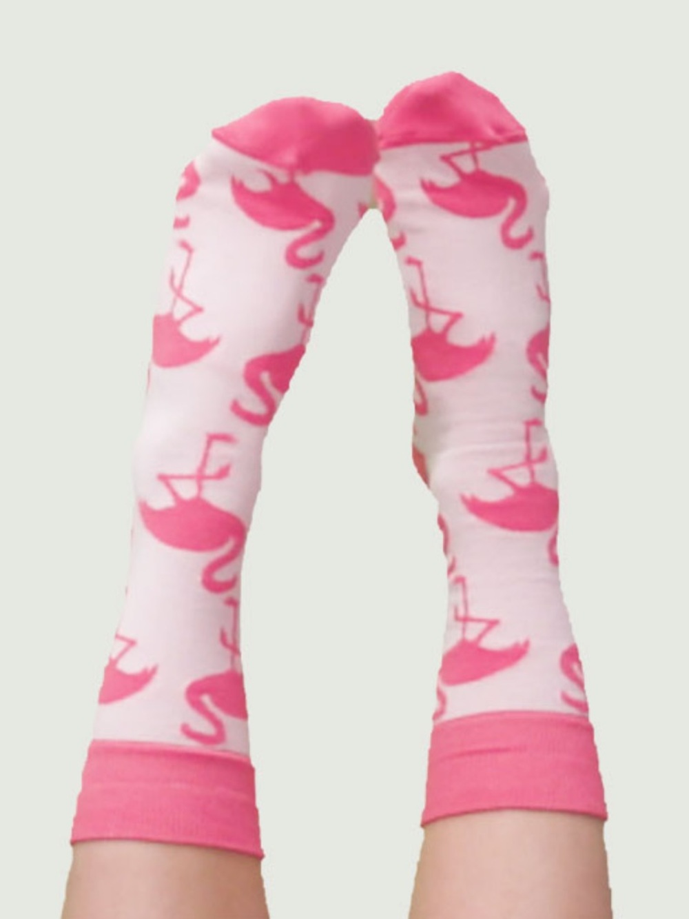 WWF Pink Flamingo Socks NWT